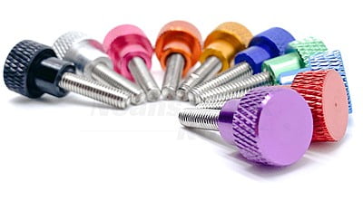 M4 x 15mm Thumb Bolts (Aluminium/Stainless,Pk5) M4 x 15mm Thumb Bolts (Aluminium/Stainless,Pk5)