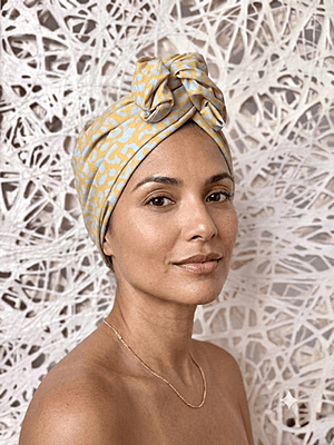 TURBANTE CORTO ARENA Y MAR
