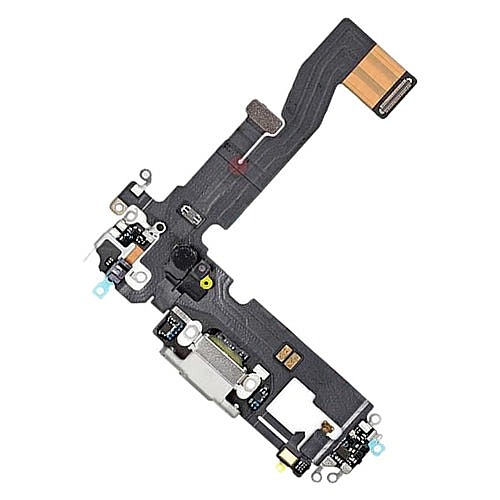 Genuine Apple iPhone 12 , 12 Pro Charging Port Flex Cable Replacement With Microphone White - Original