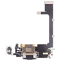 iPhone 11 Pro - Replacement Charging Port Flex Cable - Thermal Sensor IC - Microphone - (No Board) - Black