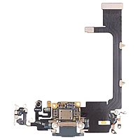 iPhone 11 Pro - Replacement Charging Port Flex Cable - Thermal Sensor IC - Microphone - (No Board) - Green