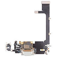 iPhone 11 Pro - Replacement Charging Port Flex Cable - Thermal Sensor IC - Microphone - (No Board) - White