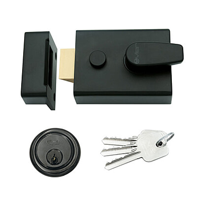 Black Powder Coat Nightlatch - 60mm