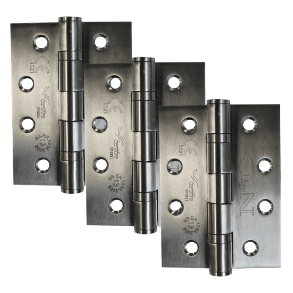 Fire Door Hinge 102 x 76 x 2.7mm - Grade 11 (Pack Of 3)