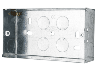 Flush 2 Gang 47mm Steel Back Box 1pc Flush 2 Gang 47mm Steel Back Box 1pc