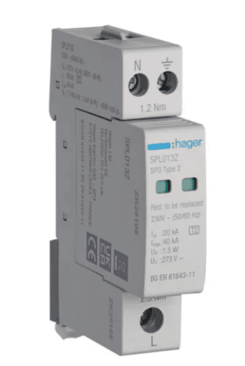 Hager - Single Module Type 2 SPD Hager - Single Module Type 2 SPD