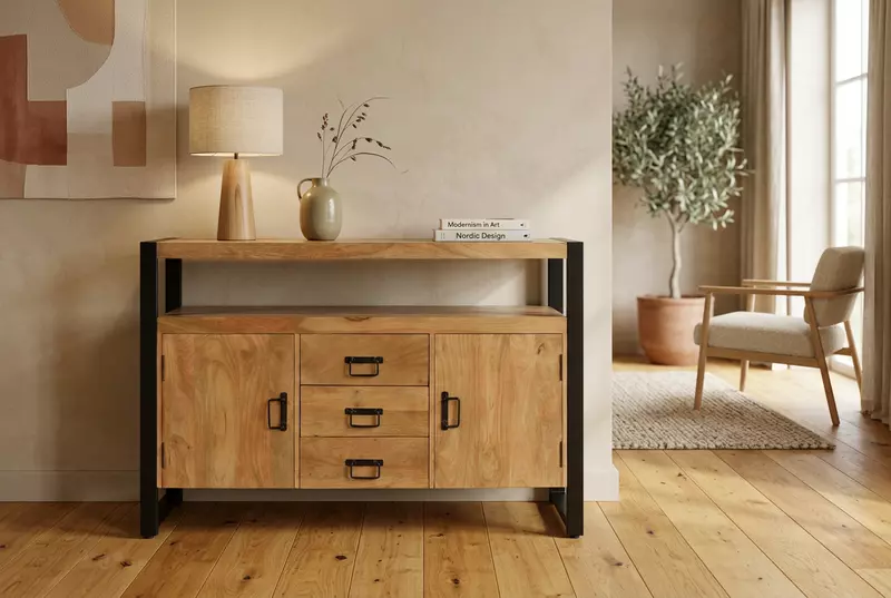 Ember Sideboard 135 2-Door Almond