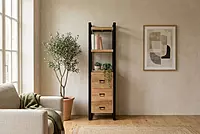 Ember Bookshelf 55 3-Drawer Almond