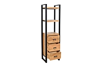 Ember Bookshelf 55 3-Drawer Almond