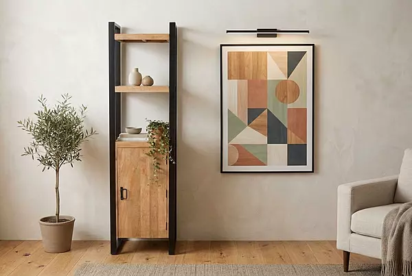 Ember Bookshelf 55 1-Door Almond
