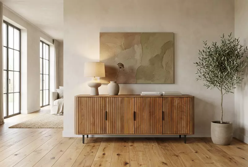 Cane Sideboard 200 Walnut