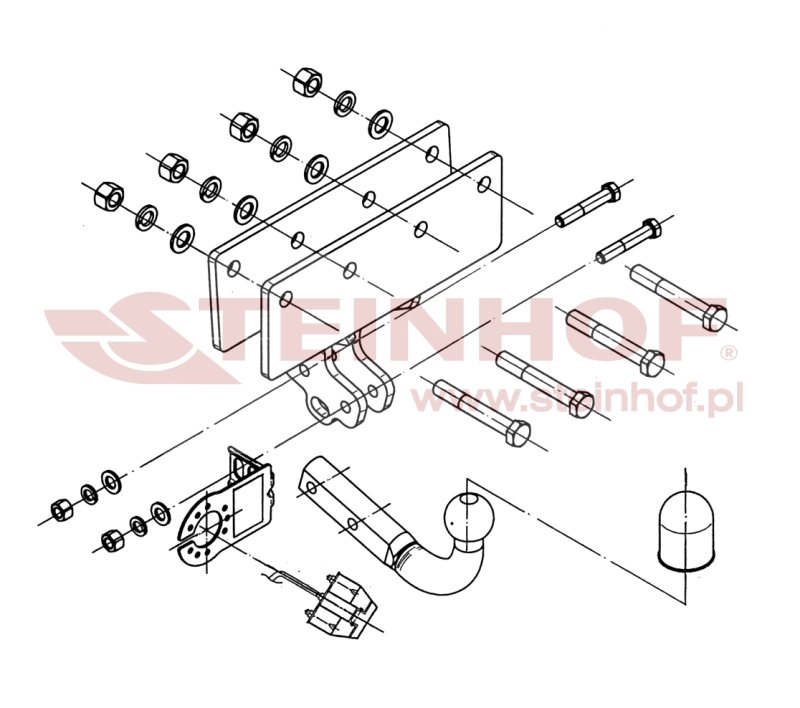 Jeep Grand Cherokee (WH)
Limited, Laredo, Overland Tow Bar (2005-2011) J-050/1
