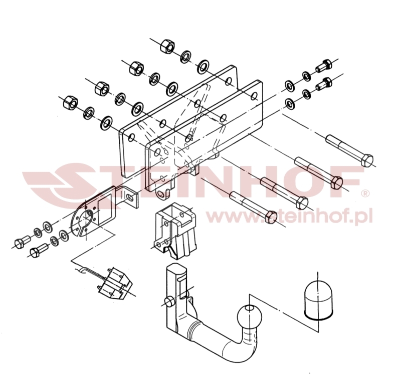 Jeep Grand Cherokee (WH)
Limited, Laredo, Overland Tow Bar (2005-2011) J-053