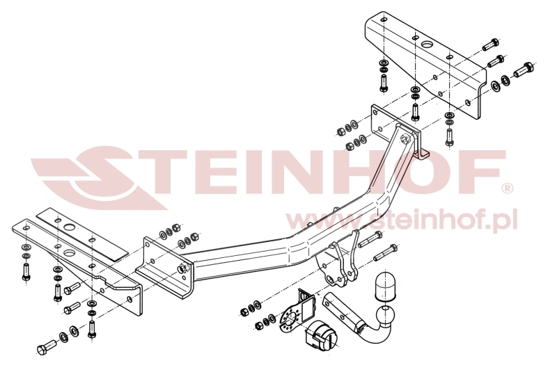 Dodge Nitro excl. version with spare wheel 20" Tow Bar (2007-2012) J-054