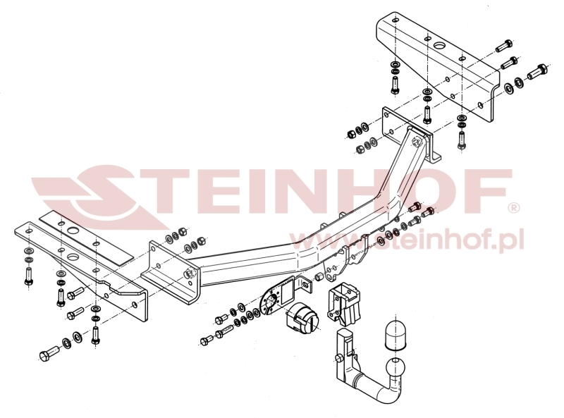 Dodge Nitro excl. version with spare wheel 20" Tow Bar (2007-2012) J-055
