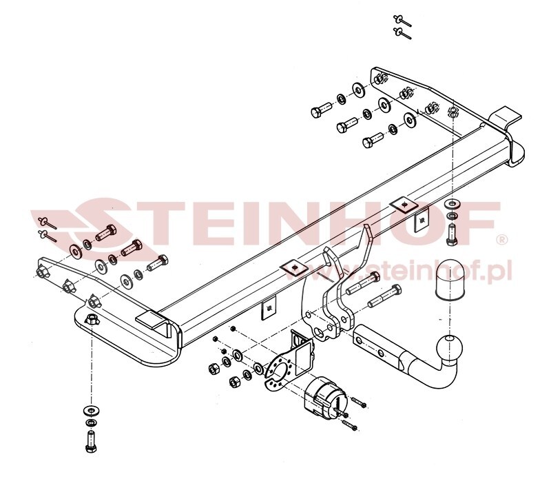 Jeep Grand Cherokee (WK, WK2)
(excl. SRT8, Summit) Tow Bar (2013-2021) J-056