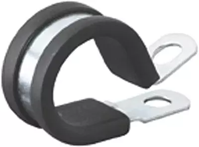 Rubber Lined P Clip Mild Steel 6mm (For 6mm Bolt)