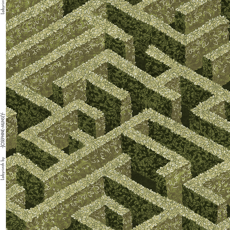 Labyrinth Fabric - Olive Labyrinth Fabric - Olive