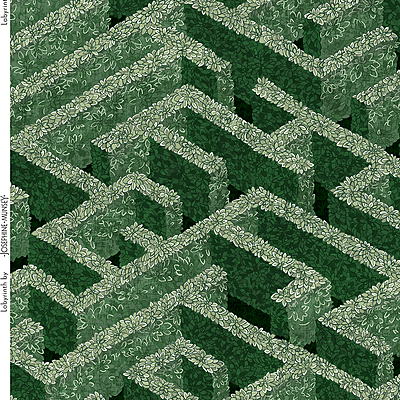 Labyrinth Fabric - Green Labyrinth Fabric - Green