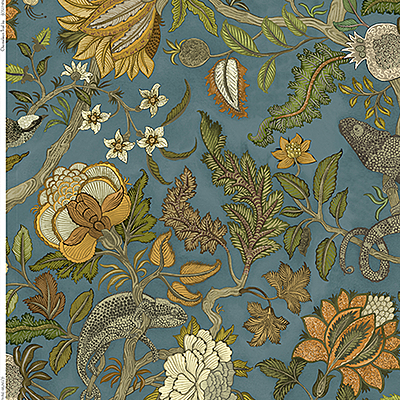 Chameleon Trail Fabric - Teal and Orange Chameleon Trail Fabric - Teal and Orange