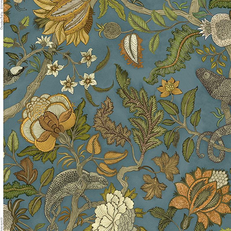 Chameleon Trail Fabric - Teal and Orange Chameleon Trail Fabric - Teal and Orange