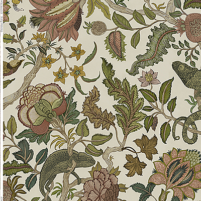 Chameleon Trail Fabric - Dusty Pinks and Olive