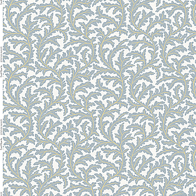 Frond Ogee Fabric - Light Blue Frond Ogee Fabric - Light Blue