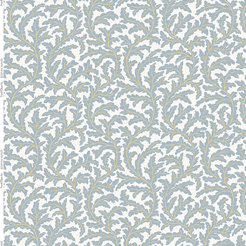 Frond Ogee Fabric - Light Blue Frond Ogee Fabric - Light Blue