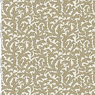 Frond Ogee Fabric - Ochre and Coral Frond Ogee Fabric - Ochre and Coral