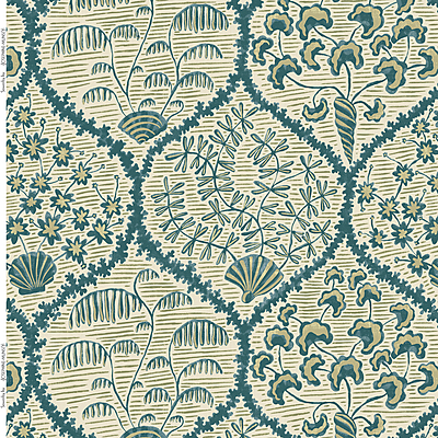 Sowerby Heavy Linen Fabric - Dark Blue and Green Sowerby Heavy Linen Fabric - Dark Blue and Green
