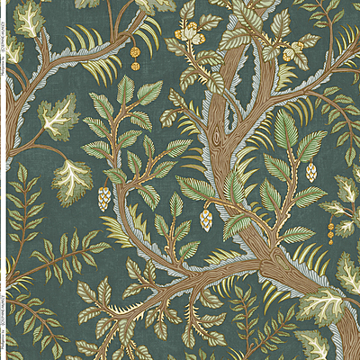 Hedgerow Heavy Linen Fabric - Teal Hedgerow Heavy Linen Fabric - Teal