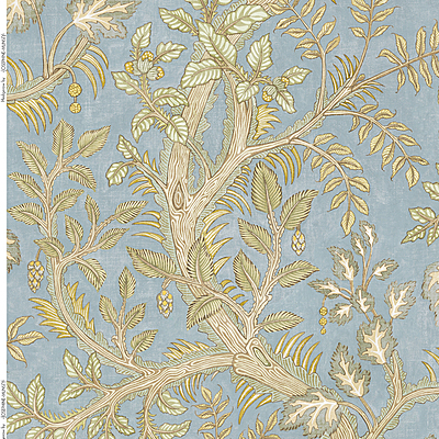 Hedgerow Heavy Linen Fabric - Light Blue Hedgerow Heavy Linen Fabric - Light Blue