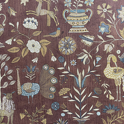 Fable Garden - Brown - Heavy Linen