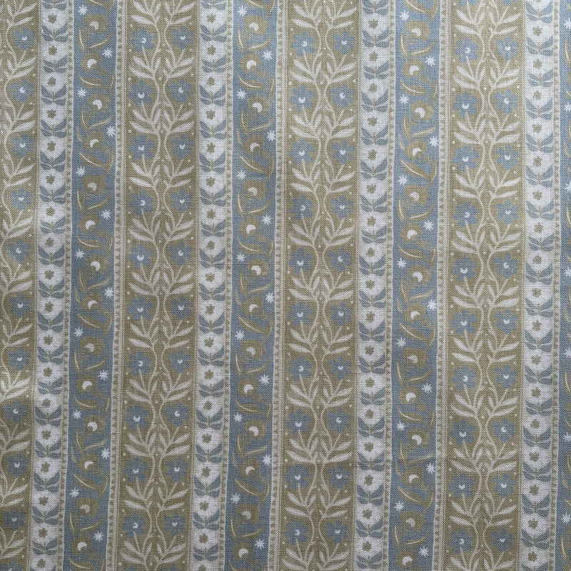 Arber Stripe - Yellow and Aqua - Heavy Linen