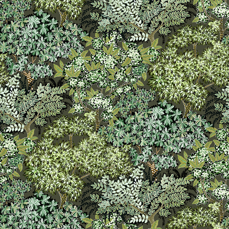 Broccoli Canopy Wallpaper - Chaingate Green