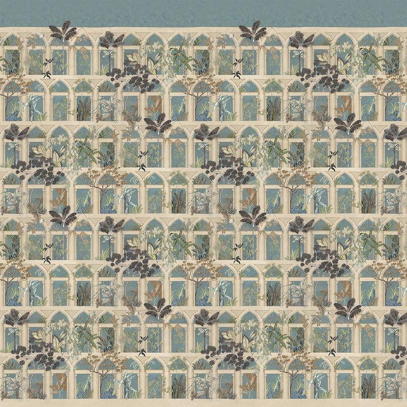 Abandoned Arches Wallpaper - Celadon & Stone Abandoned Arches Wallpaper - Celadon & Stone