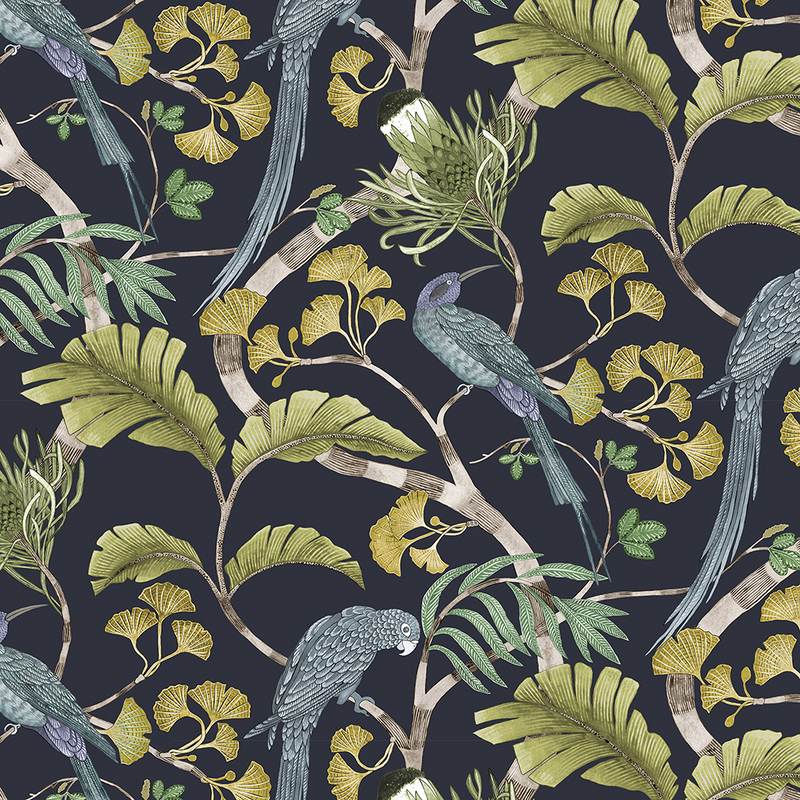 Living Branches Wallpaper - Petra and Greens Living Branches Wallpaper - Petra and Greens