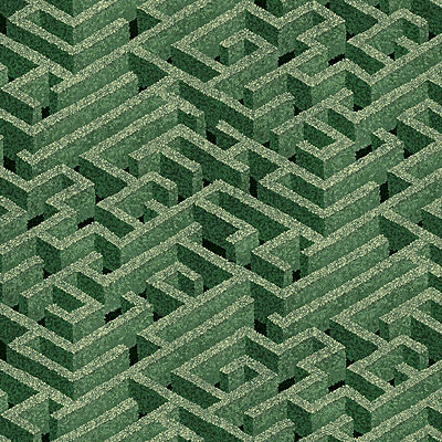 Labyrinth Wallpaper - Green Labyrinth Wallpaper - Green