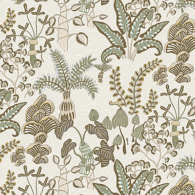 Woodland Floor Wallpaper - Soft Olive Woodland Floor Wallpaper - Soft Olive