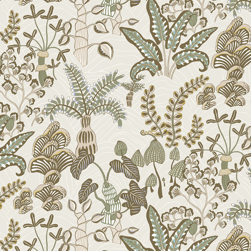 Woodland Floor Wallpaper - Soft Olive Woodland Floor Wallpaper - Soft Olive