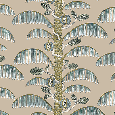 Palm Stripe Wallpaper - Edge Sand Palm Stripe Wallpaper - Edge Sand