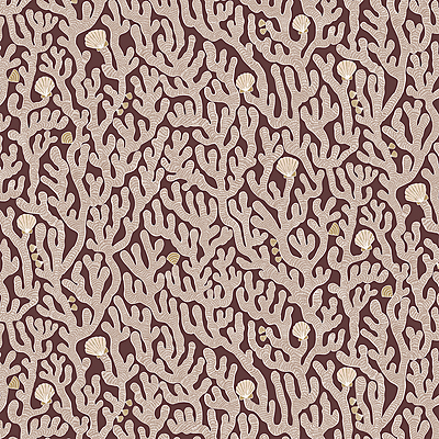 Coral Wallpaper - Spicer Brown Coral Wallpaper - Spicer Brown