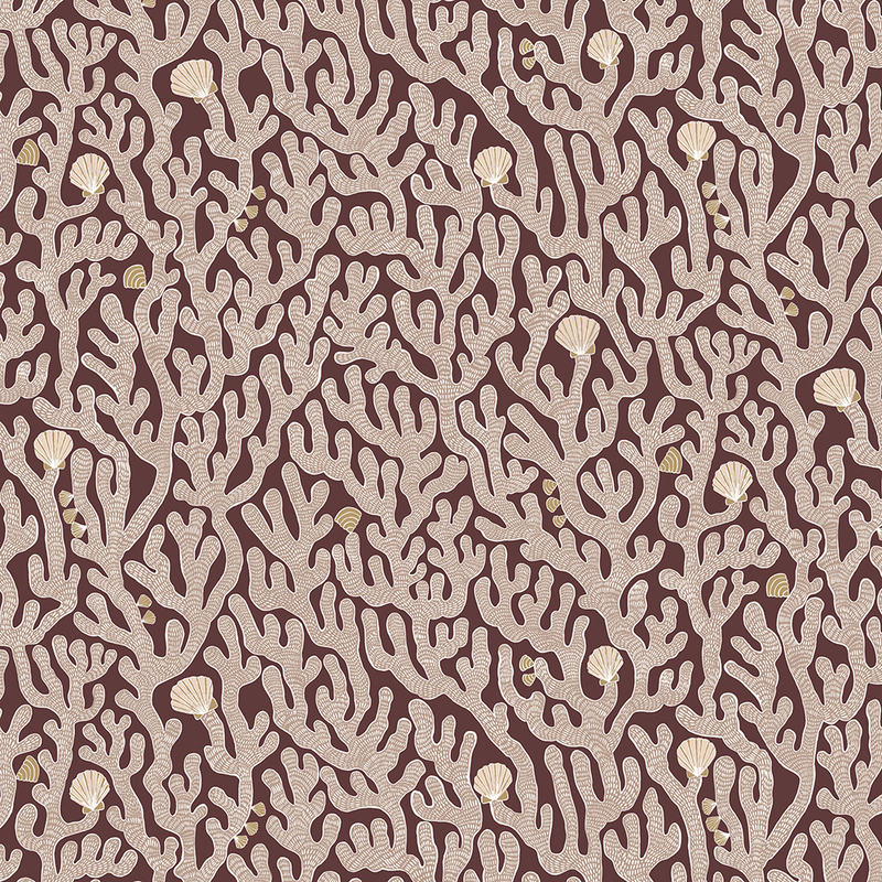 Coral Wallpaper - Spicer Brown Coral Wallpaper - Spicer Brown
