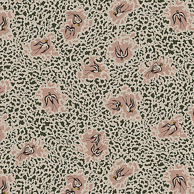 Bea's Swallows Wallpaper - Chaingate Green and Ham Pink Bea's Swallows Wallpaper - Chaingate Green and Ham Pink