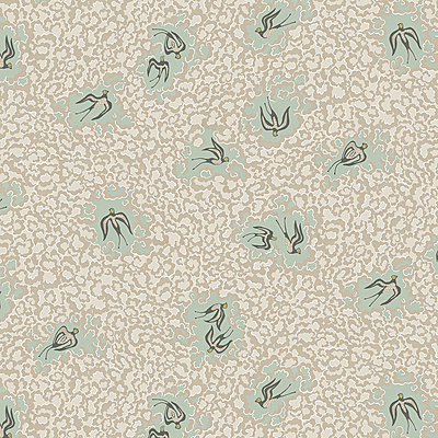 Bea's Swallows Wallpaper - Cliffwell Stone and Radmoor Blue Bea's Swallows Wallpaper - Cliffwell Stone and Radmoor Blue
