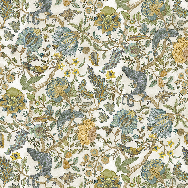 Chameleon Trail Wallpaper - Lemon and Light Blue Chameleon Trail Wallpaper - Lemon and Light Blue