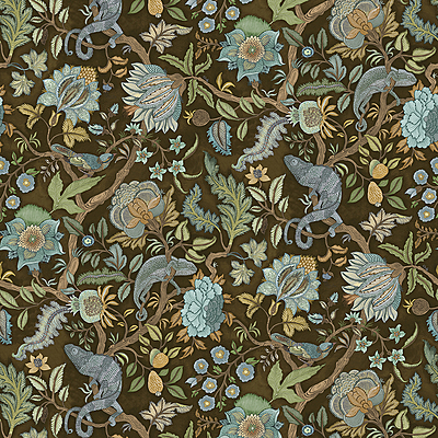 Chameleon Trail Wallpaper - Dark Brown and Blue Chameleon Trail Wallpaper - Dark Brown and Blue