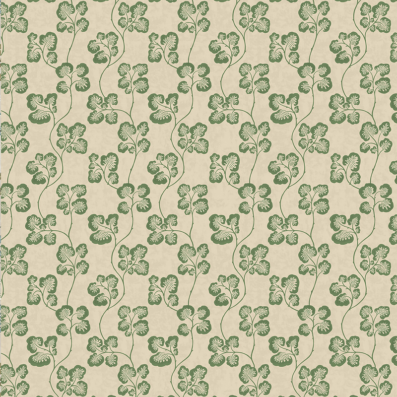 Cabbage Check Wallpaper - Brookes Green and Edge Sand Cabbage Check Wallpaper - Brookes Green and Edge Sand
