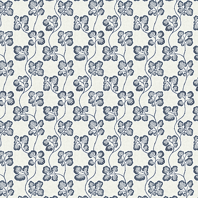 Cabbage Check Wallpaper - Bude Blue Cabbage Check Wallpaper - Bude Blue