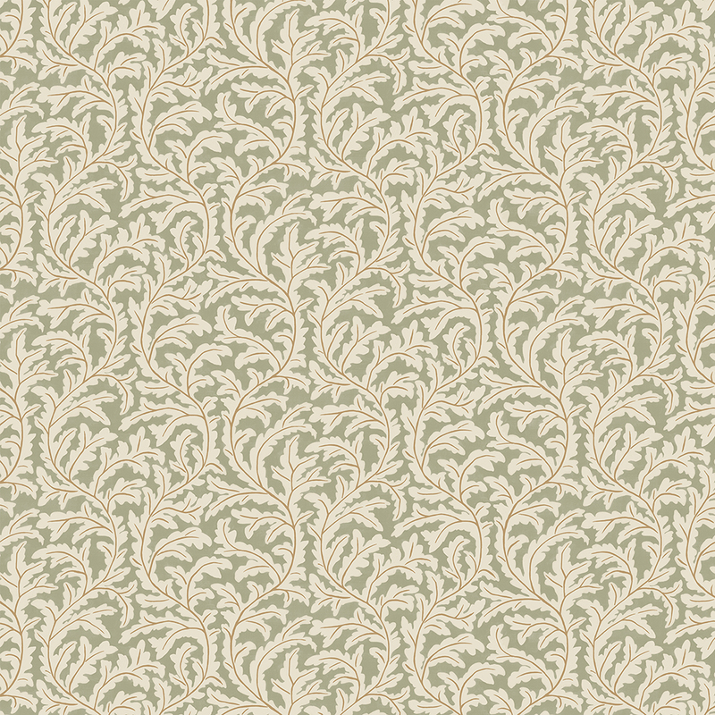 Frond Ogee Wallpaper - Sage Frond Ogee Wallpaper - Sage